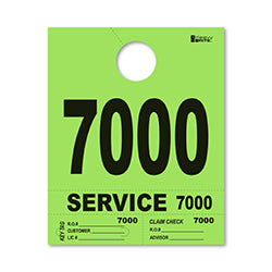 4 Part Heavy Brite Dispatch Numbers - Lime Green - 7000-7999